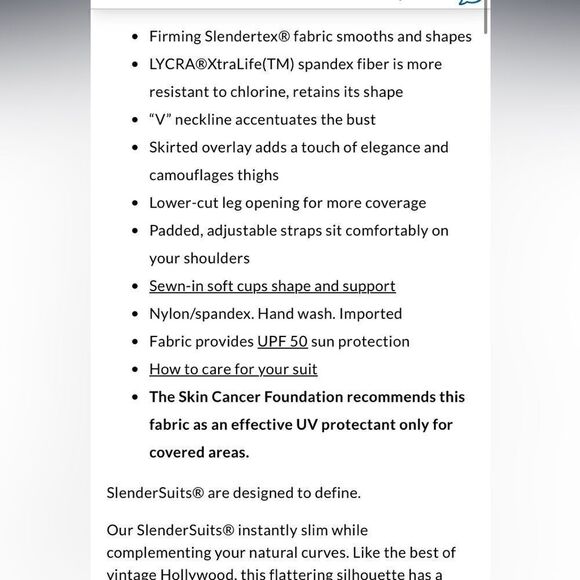 Land’s End Plus Slender Suit V-Neck Blue Ombré Tunic one piece swimsuit Various - Picture 7 of 8